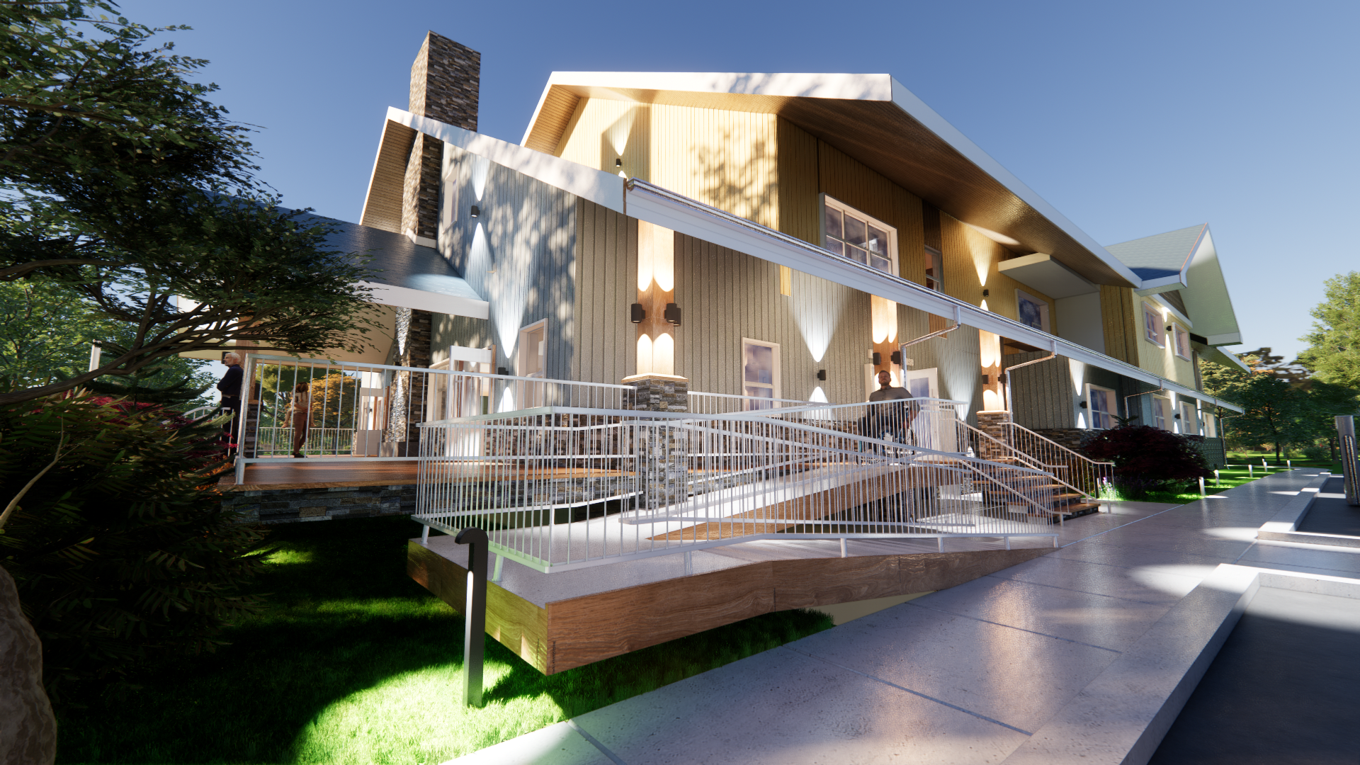 Aerial view, Ken Sargent House